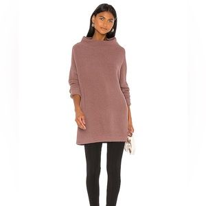 Free People Mauve Cowl Neck Sweater